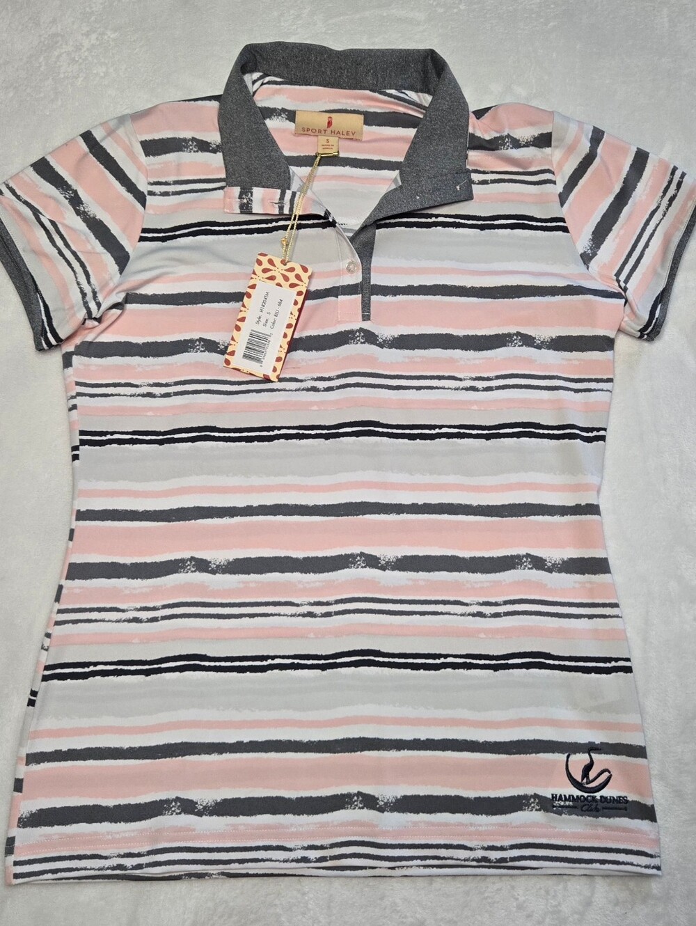 Haley Sport Hammock Dunes Club Multi-Color Stripes Golf Polo S